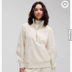 Lululemon scuba oversized funnel-neck half zip sweater